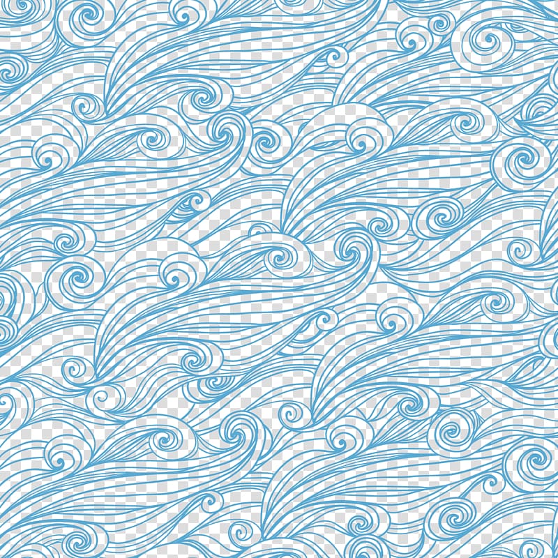 800x800 Blue Water Waves Illustration, Blue Wind Wave Pattern, Blue Wave