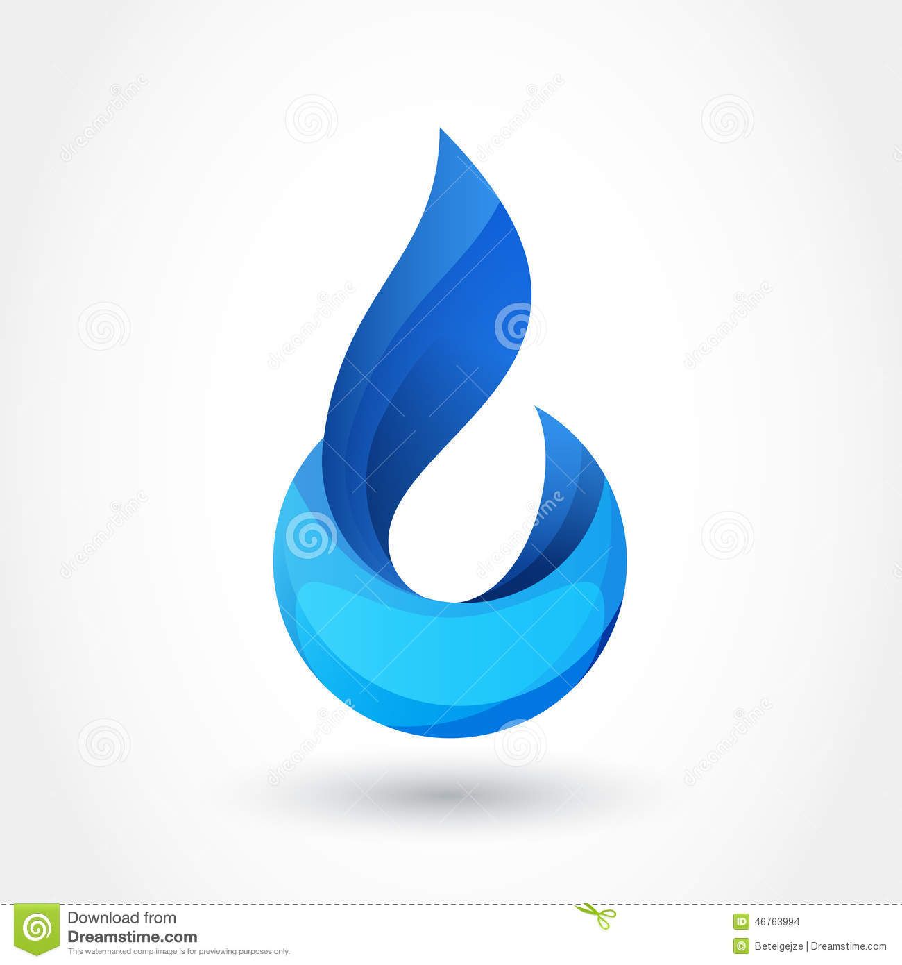 1300x1390 Vector Logo Design Template Abstract Blue Water Drop, Wave Shap