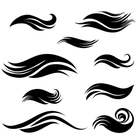 490x490 Wave Element Design Collection Swirl Water Splash Sign Silhouette