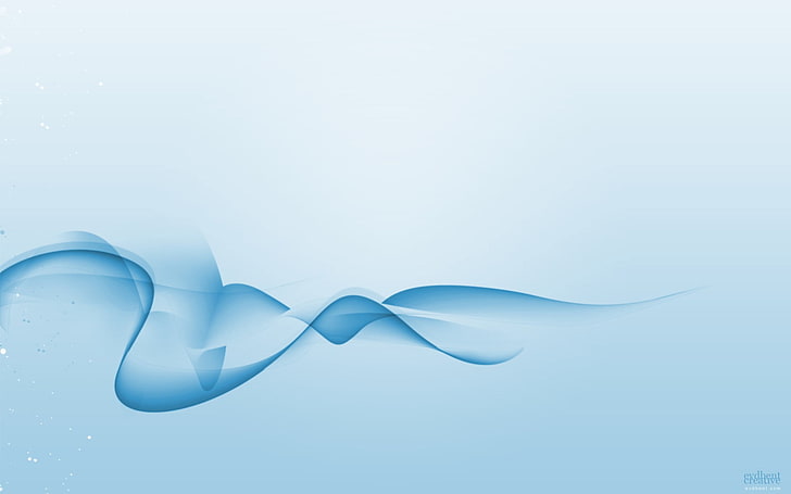 728x455 Hd Wallpaper Blue Wave Vector Art, Abstract, Shapes, Minimalism