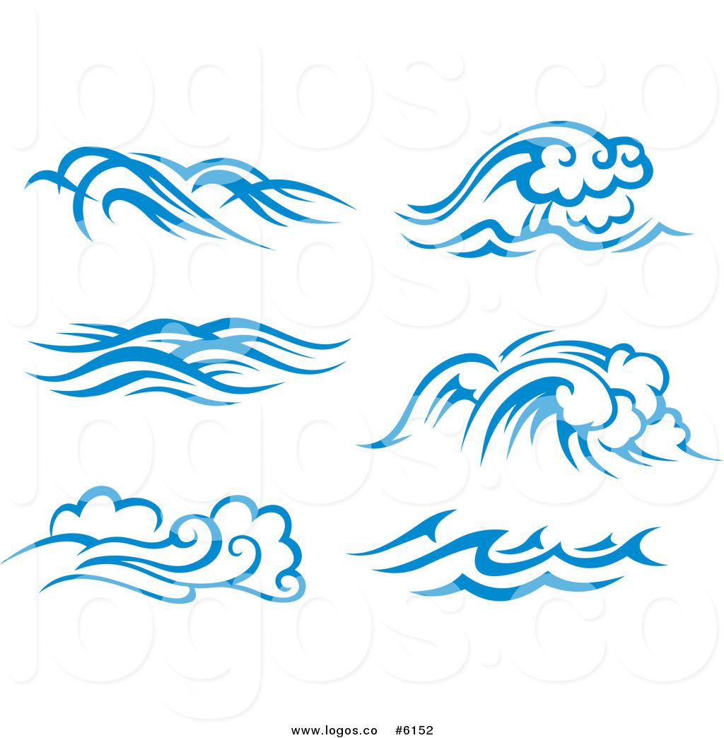 1024x1044 Royalty Free Clip Art Vector Logos Of Blue And White Ocean Surf