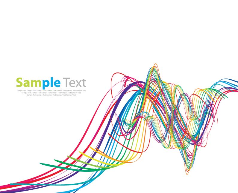 795x647 Abstract Rainbow Wave Art