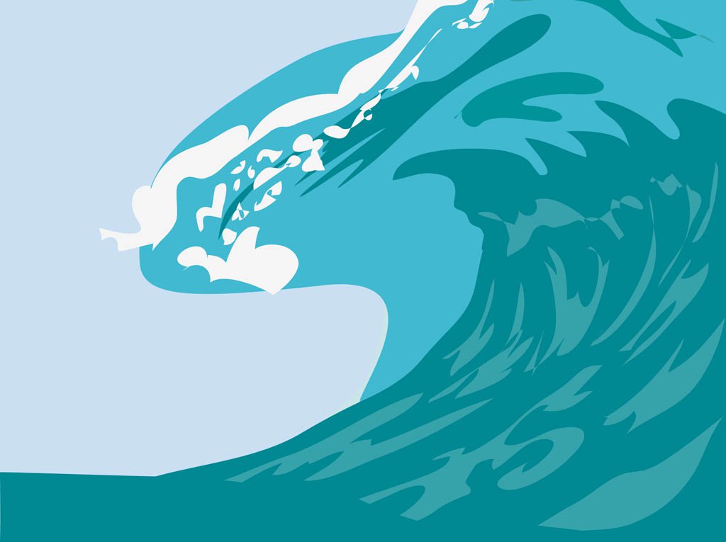 1024x765 Big Wave Vector Vector Art Graphics
