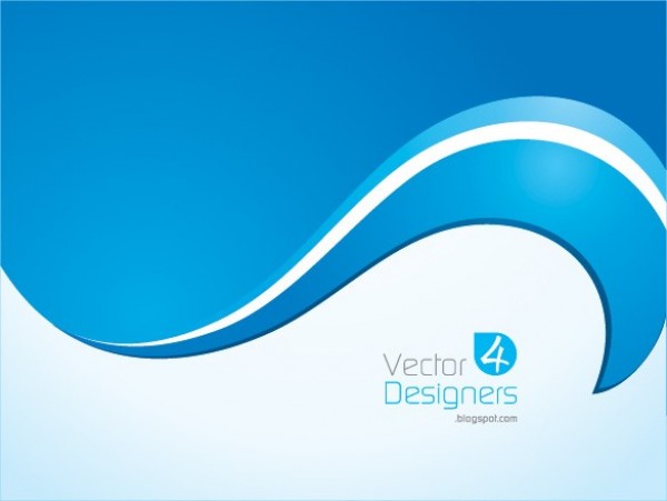 600x451 Blue Wave Abstract Vector Background