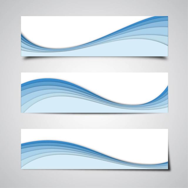 640x640 Abstract Banners With Blue Waves Vector For Free Download Free