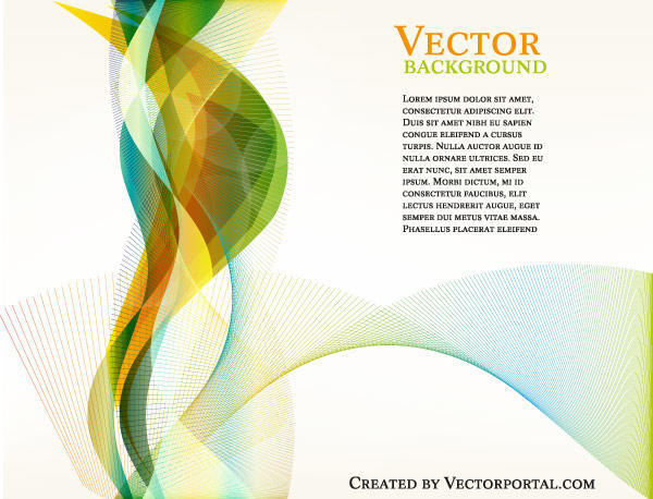 600x458 Abstract Background With Flowing Wave Vector Free