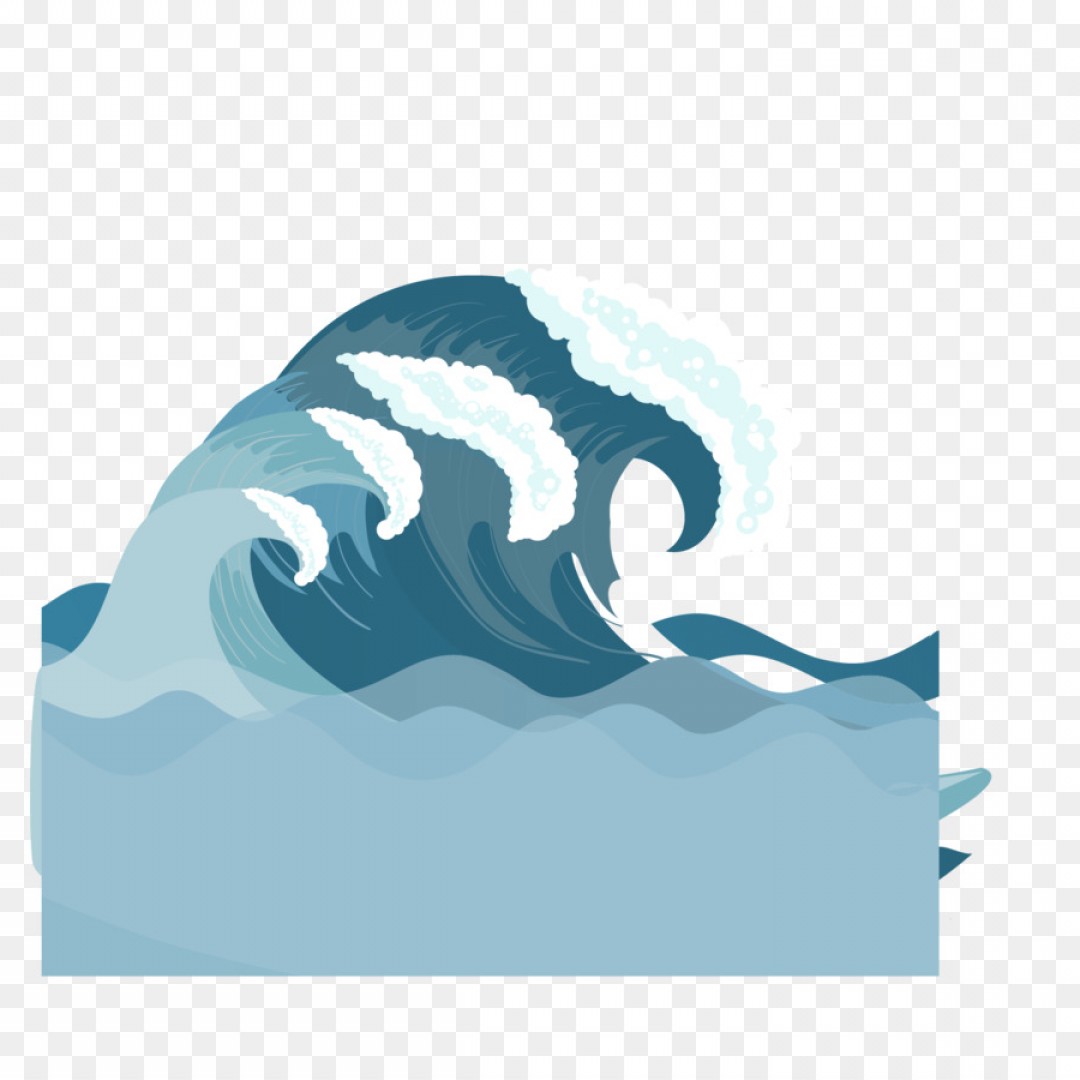 1080x1080 Png Wind Wave Energy Light Blue Wave Vector Material Soidergi