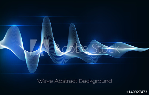 500x320 Sound Wave Abstract Background Audio Waveform Vector Illustration