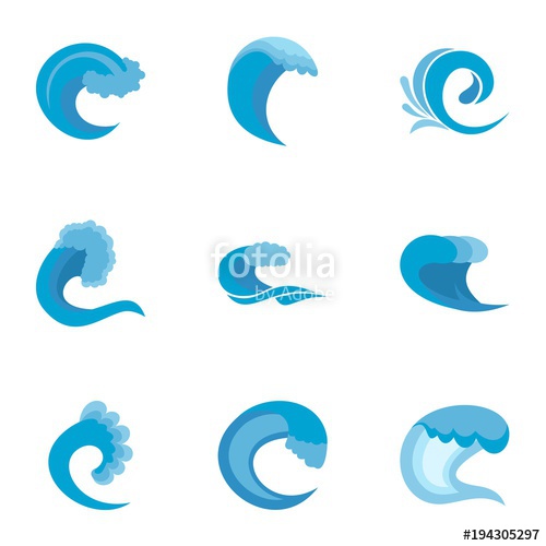 500x500 Waveform Icons Set Flat Set Of Waveform Vector Icons For Web