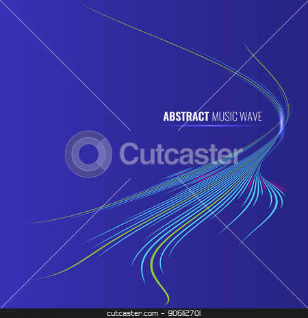 450x464 Audio Album Cover With Abstract Music Waveform Vector