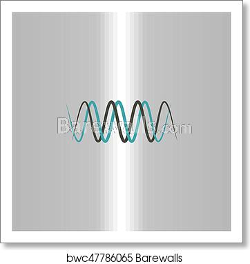 362x382 Frequency Wavelength Logo Vector Symbol, Art Print Barewalls