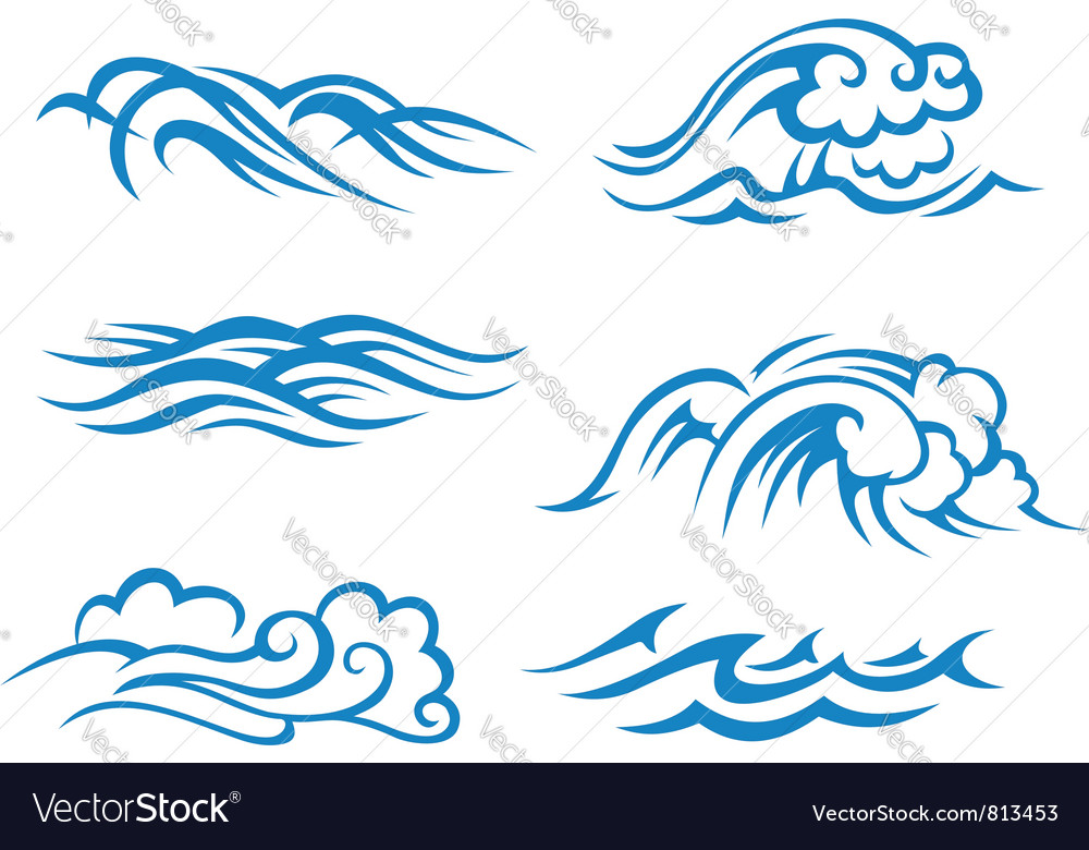 1000x780 Ocean Waves Vector