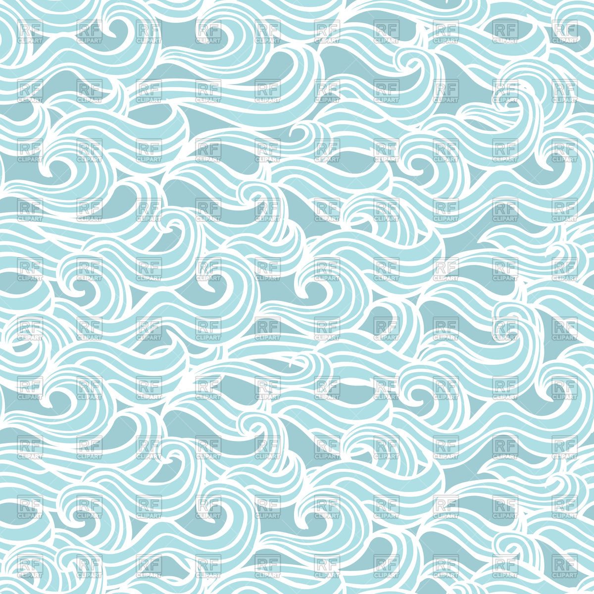 1200x1200 Seamless Pattern Made Of Sea Waves Vector Image Of Backgrounds