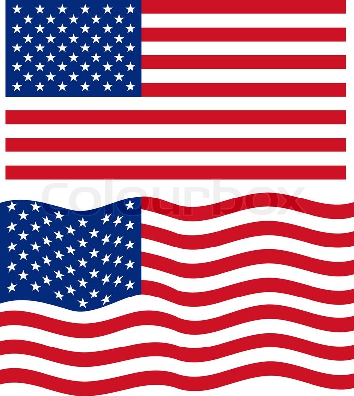 Flat And Waving American Flag Vector Stock Vector Colourbox 716x800 Flat And Waving American Flag Vector Stock Vector Colourbox