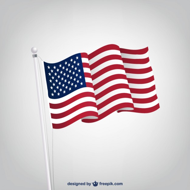 626x626 Undulating American Flag Vector Free Download