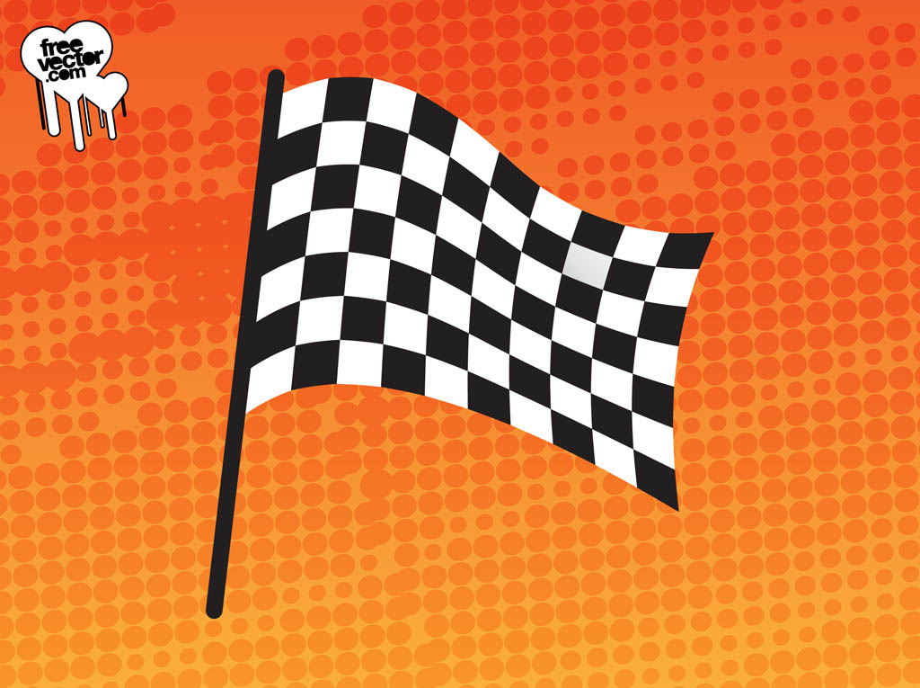 1024x765 Waving Racing Flag Vector Art Graphics