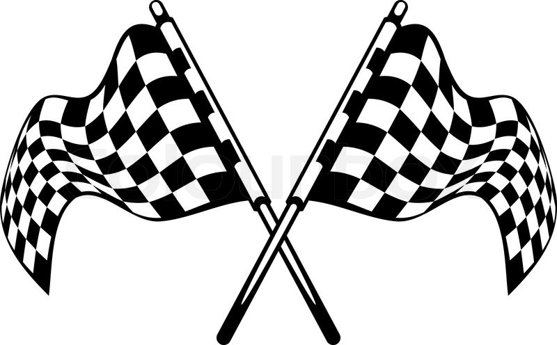 Waving Checkered Flag Vector at Vectorified.com | Collection of Waving ...