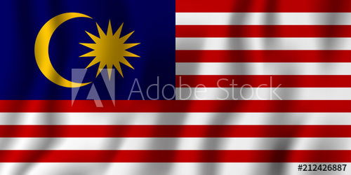 Malaysia Realistic Waving Flag Vector Illustration National 500x250 Malaysia Realistic Waving Flag Vector Illustration National