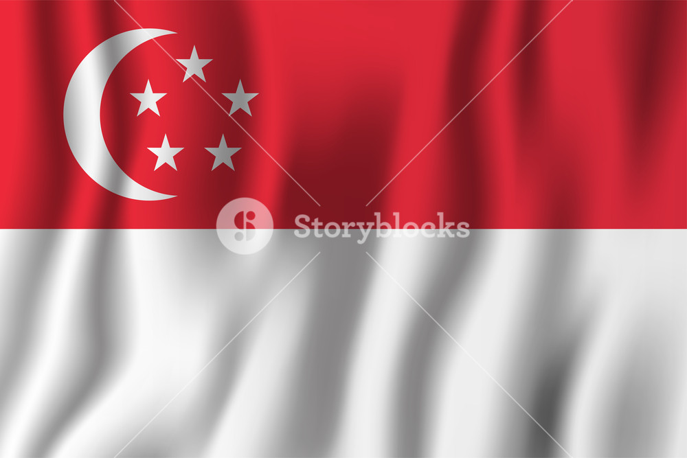 Singapore Realistic Waving Flag Vector Illustration National 1000x667 Singapore Realistic Waving Flag Vector Illustration National