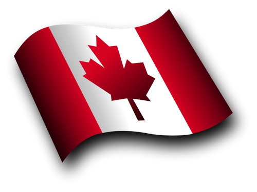 Canadian Waving Flag Vector Image 500x375 Canadian Waving Flag Vector Image