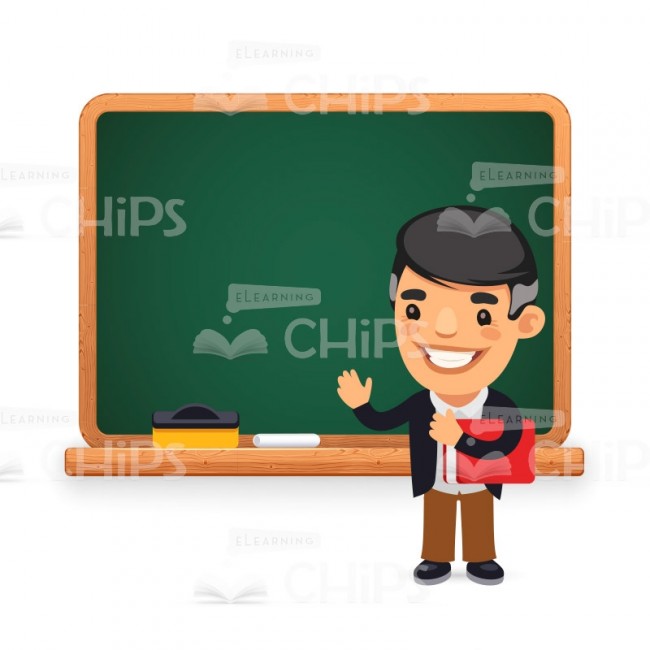 Mid Aged School Teacher Waving Hand Vector Character 650x650 Mid Aged School Teacher Waving Hand Vector Character