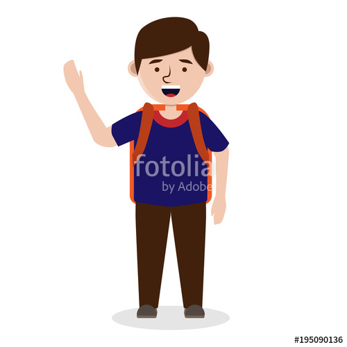 Students Waving Hand Vector Stock Image And Royalty Free Vector 500x500 Students Waving Hand Vector Stock Image And Royalty Free Vector