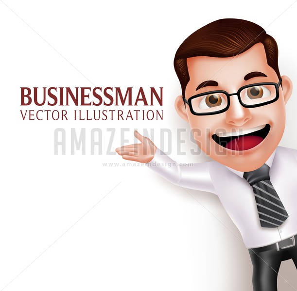 Business Man Character Waving Hand Vector 611x600 Business Man Character Waving Hand Vector