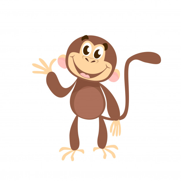 Cheerful Monkey Waving Hand Vector Free Download 626x626 Cheerful Monkey Waving Hand Vector Free Download