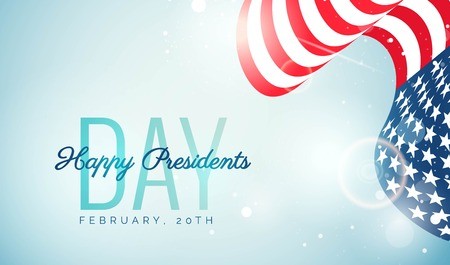 450x265 Happy Presidents` Day Flyer, Banner Or Poster Holiday Background