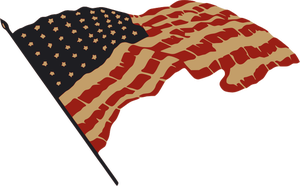 300x186 Free American Flag Vector Waving