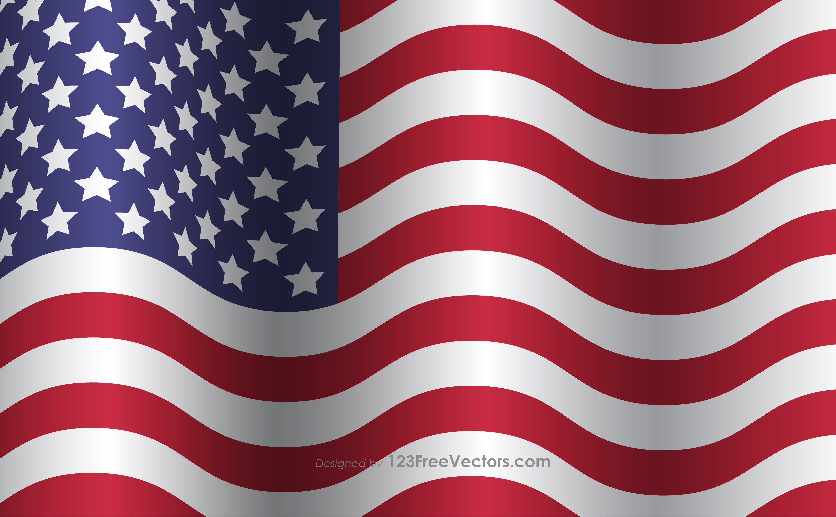 3333x2063 Waving American Flag Background