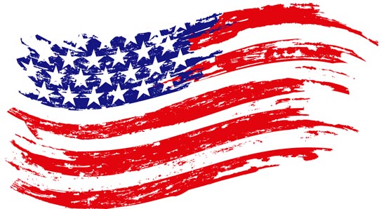 550x298 Waving American Flag Vector