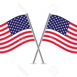 300x300 Waving American Stars And Stripes Usa Flag Royalty Free Vector