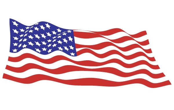 600x380 Waving Usa Flag Vector