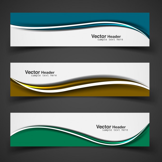 Colorful Wavy Banner Set Vector Free Download 626x626 Colorful Wavy Banner Set Vector Free Download
