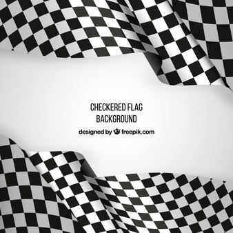 338x338 Checkered Flag Background With Realistic Design Planner Freebies