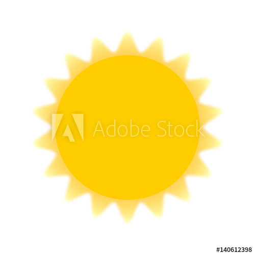 Abstract Sun Blurred Rays Yellow Circle Wavy Edges White 500x500 Abstract Sun Blurred Rays Yellow Circle Wavy Edges White