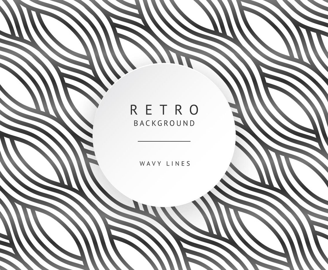 1136x936 Retro Wavy Lines Vector Art Graphics