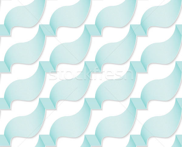 600x484 Colored Blue Diagonal Striped Wavy Ribbons Vector Illustration