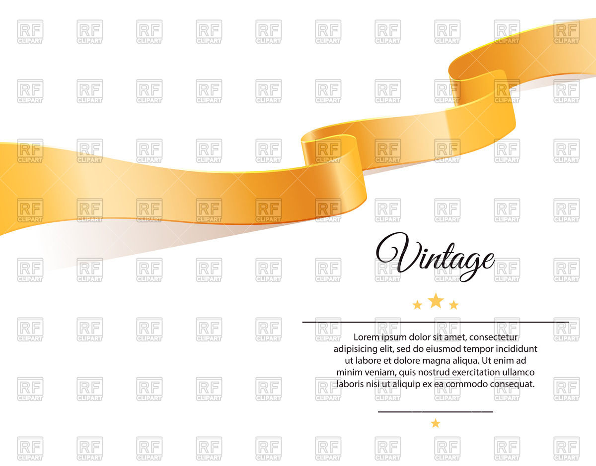 1200x939 Frame With Golden Wavy Ribbon Vector Image Of Borders And Frames