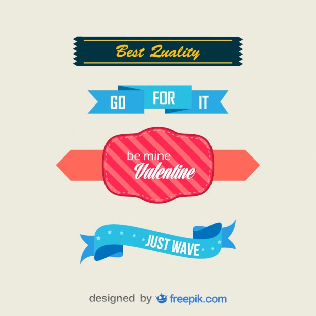 626x626 Pack Of Wavy Ribbons Vector Free Download