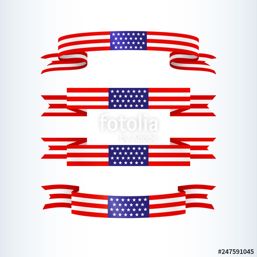 500x500 American Flag Ribbon Stars Stripes Patriotic American Theme Usa