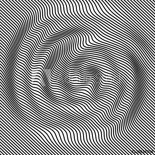 500x500 Abstract Black And White Wavy Stripes Vector