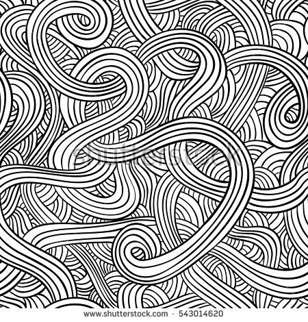 450x470 Hand Drawn Seamless Pattern Wavy Stripes Vector Background