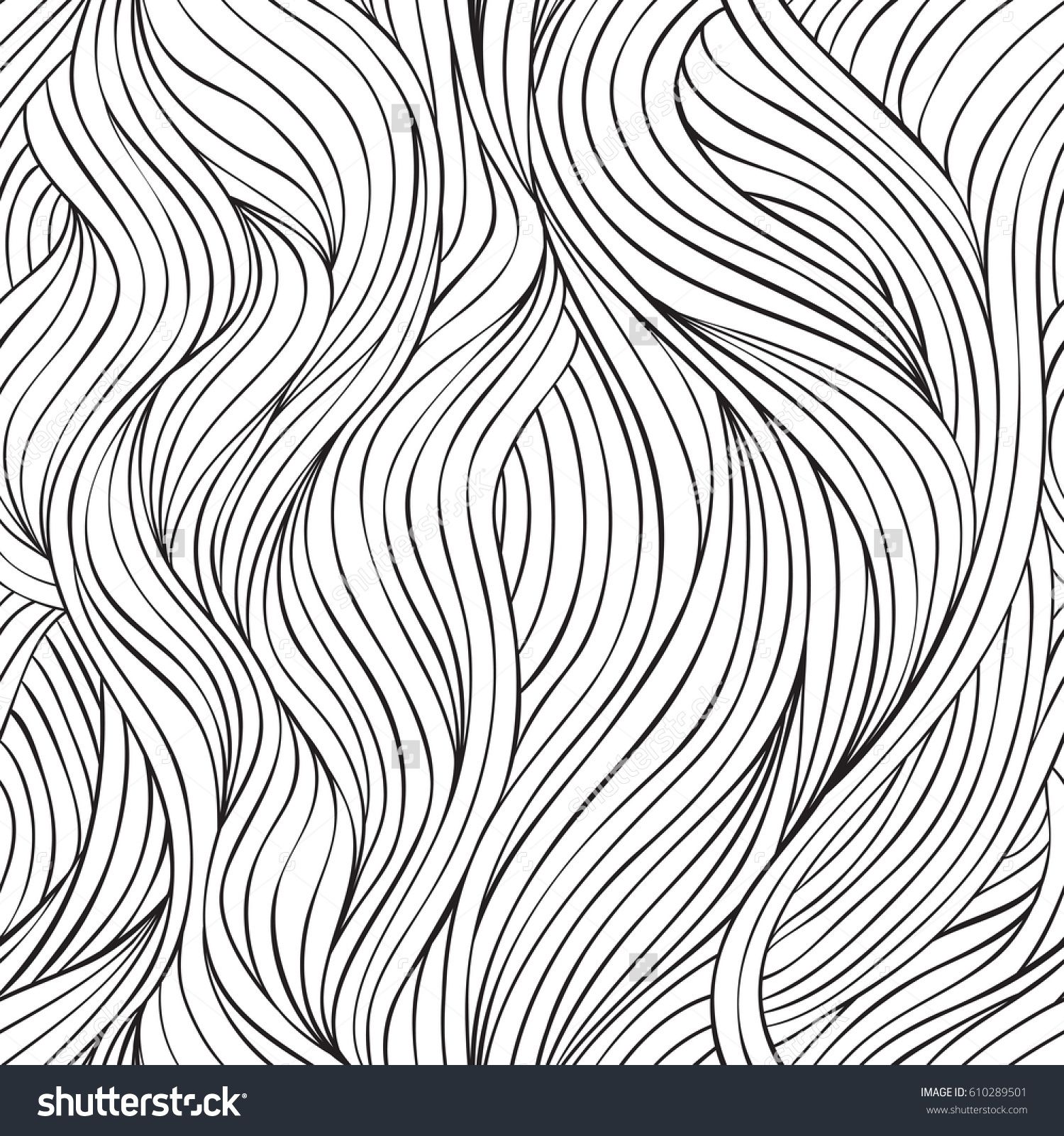 1500x1600 Hand Drawn Seamless Pattern Wavy Stripes Vector Background