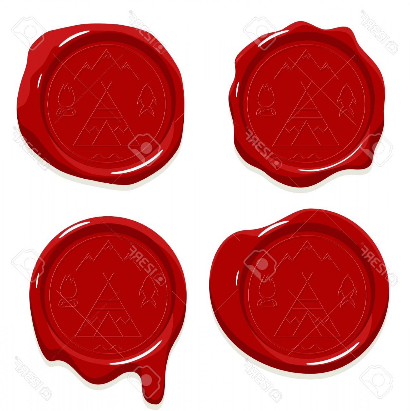 Photostock Vector Red Wax Seal Stamp Sign Certificate Isolated 1558x1560 Photostock Vector Red Wax Seal Stamp Sign Certificate Isolated