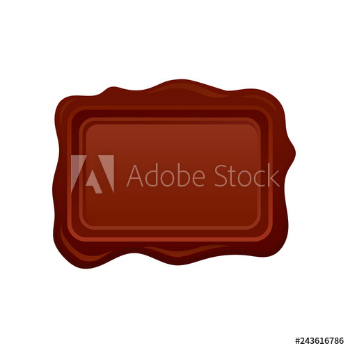 Brown Wax Seal In Form Of Rectangle Old Mailing St Vector 500x500 Brown Wax Seal In Form Of Rectangle Old Mailing St Vector