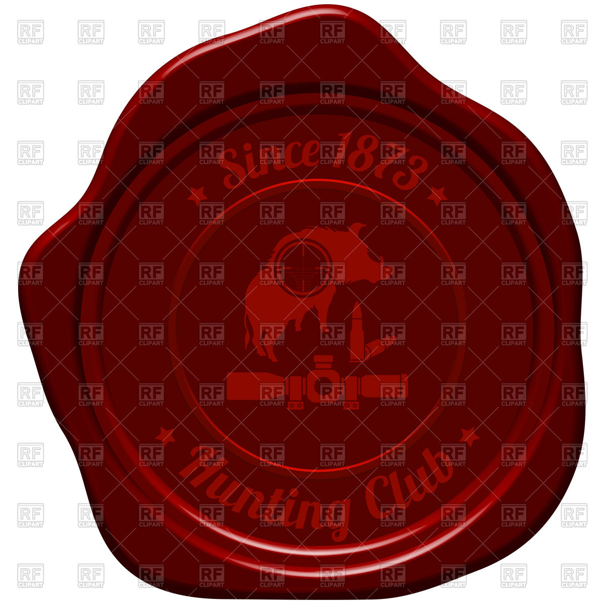 1200x1200 Hunt Label Wax Seal Vector Image Of Objects Angelp