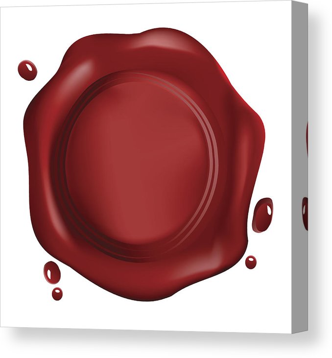 678x731 Red Wax Seal Vector Canvas Print Canvas Art