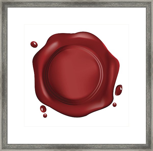 600x589 Red Wax Seal Vector Framed Print